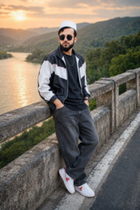 "Golden Hour Aesthetic: Casual Bridge Portrait"