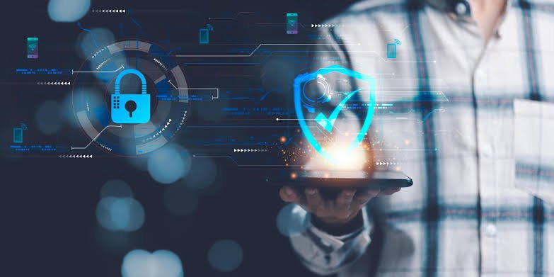 Data protection and secure internet access concept illustrating cyber security technology and password protection on TechElvo.